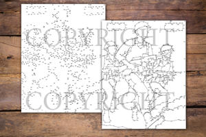 Dot to Dot Army for Adults