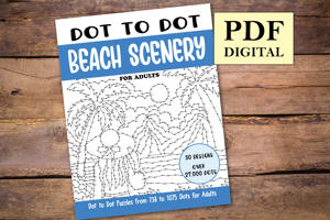 Dot to Dot Beach Scenery for Adults
