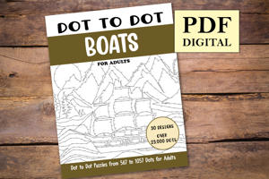 Dot to Dot Boats for Adults