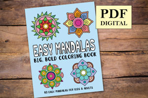Easy Mandalas Big and Bold Coloring Book
