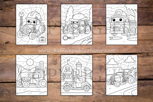 Hot Rods Color By Numbers Book for Kids