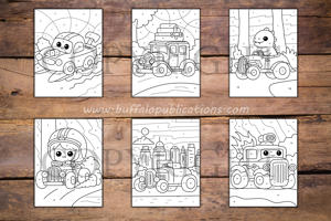 Hot Rods Color By Numbers Book for Kids