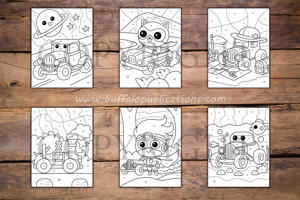 Hot Rods Color By Numbers Book for Kids