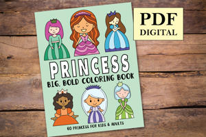 Princess Big and Bold Coloring Book