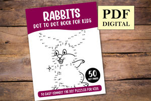 Rabbits Dot to Dot Book for Kids