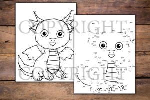 Dragons Dot to Dot for Kids