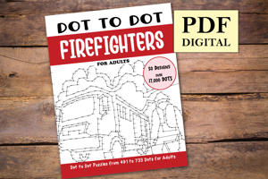 Dot to Dot Firefighter for Adults