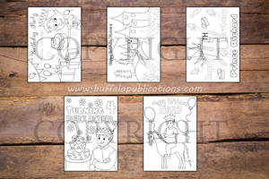 Prince Theme Personalized Birthday Coloring Book