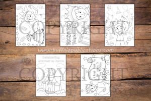 Prince Theme Personalized Birthday Coloring Book