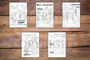 Scientist Boy Theme Personalized Birthday Coloring Book