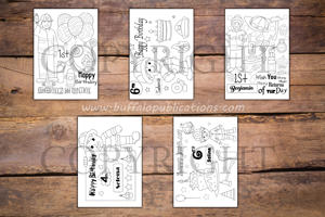 Firefighter Boys Theme Personalized Birthday Coloring Book