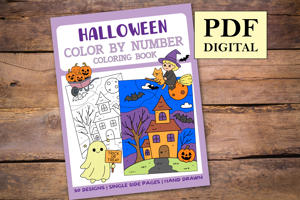Halloween Color By Numbers Book for Kids