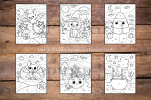 Halloween Color By Numbers Book for Kids