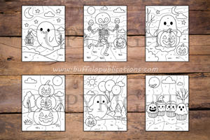 Halloween Color By Numbers Book for Kids