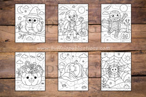 Halloween Color By Numbers Book for Kids