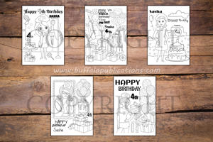 Nurse Girl Theme Personalized Birthday Coloring Book
