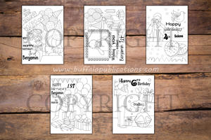 Photographer Boy Theme Personalized Birthday Coloring Book