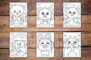 Cute Bears Big and Bold Coloring Book