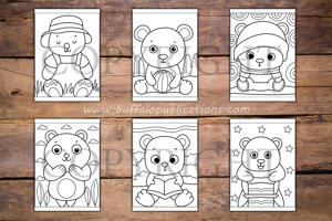 Cute Bears Big and Bold Coloring Book