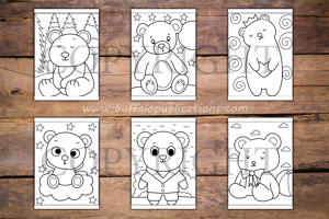 Cute Bears Big and Bold Coloring Book