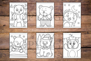 Cute Bears Big and Bold Coloring Book