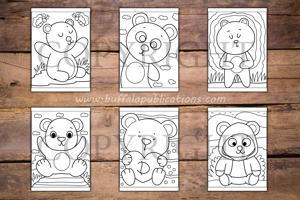 Cute Bears Big and Bold Coloring Book
