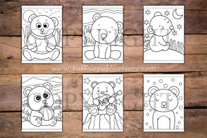 Cute Bears Big and Bold Coloring Book