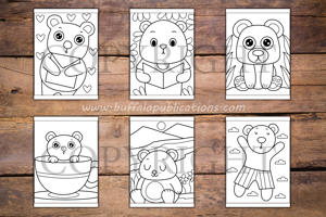 Cute Bears Big and Bold Coloring Book
