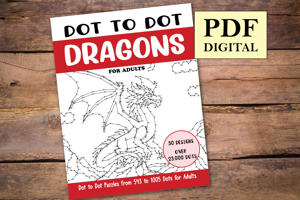 Dot to Dot Dragons for Adults