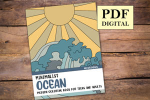 Minimalist Ocean Coloring Book