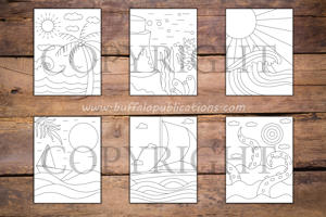 Minimalist Ocean Coloring Book