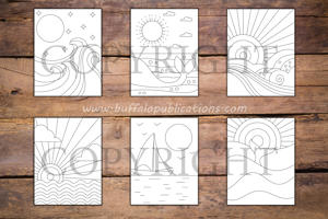 Minimalist Ocean Coloring Book