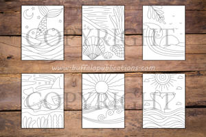 Minimalist Ocean Coloring Book