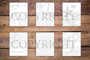 Minimalist Ocean Coloring Book