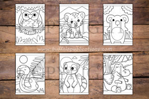 Cute Animals Big and Bold Coloring Book