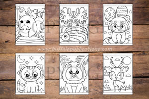 Cute Animals Big and Bold Coloring Book