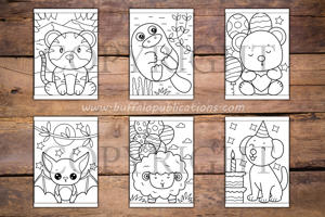 Cute Animals Big and Bold Coloring Book
