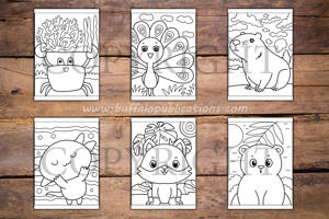 Cute Animals Big and Bold Coloring Book