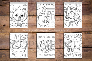 Cute Animals Big and Bold Coloring Book