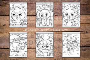 Cute Animals Big and Bold Coloring Book