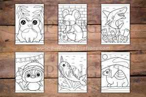 Cute Animals Big and Bold Coloring Book