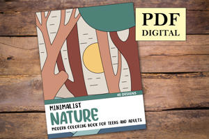 Minimalist Nature Coloring Book