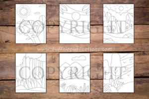 Minimalist Nature Coloring Book