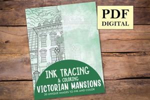 Victorian Mansions Ink Tracing Coloring Book for Adults
