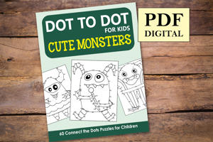 Cute Monsters Dot to Dot for Kids