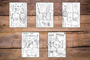 Pool Party Theme Personalized Birthday Coloring Book