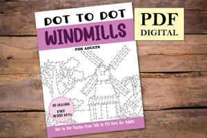 Dot to Dot Windmills for Adults