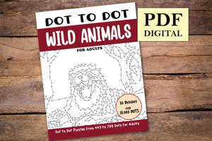 Dot to Dot Wild Animals for Adults