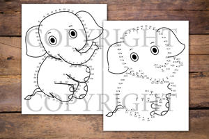 Elephants Dot to Dot Book for Kids
