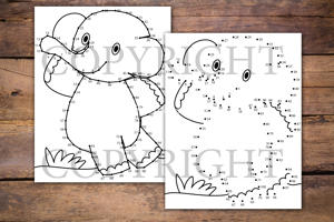 Elephants Dot to Dot Book for Kids
